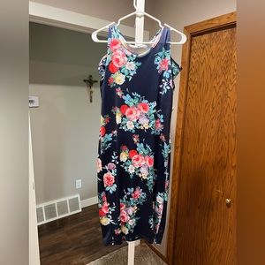 Navy floral dress